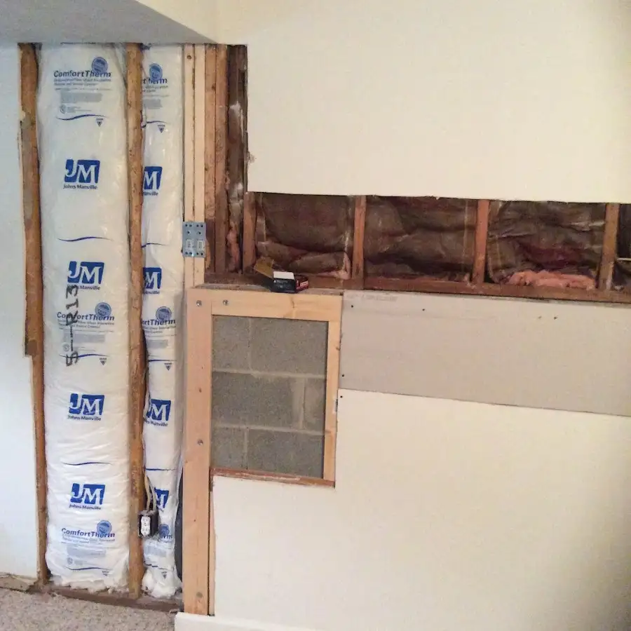 Wall insulation replacement during Structural Drying in Waterville